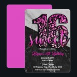 Invitación Fiesta de Cumpleaños Dulces 16 Niñas Mármol Rosa N<br><div class="desc">invitaciones personalizadas para dulces 16</div>