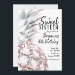 Invitación Fiesta de Cumpleaños Dulces 16 Rosa Tropical de Pi<br><div class="desc">Personaliza para cualquier evento.</div>