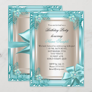 Invitación Fiesta de Cumpleaños Elegante de Élite Arco de Tea