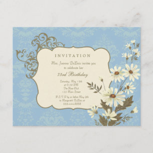 Invitación Fiesta de cumpleaños elegante de las margaritas