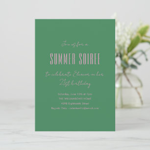 Invitación Fiesta de cumpleaños elegante de verano moderna li
