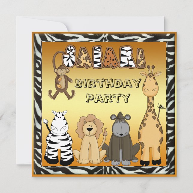 Invitación Fiesta de cumpleaños elegante del oro de los (Anverso)