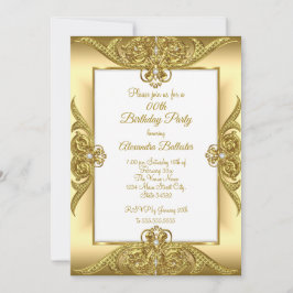 Invitación Fiesta de Cumpleaños Elegante Foto Marco Crema Dor