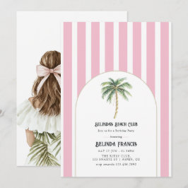 Invitación Fiesta de Cumpleaños en Blush Pink Beach Club