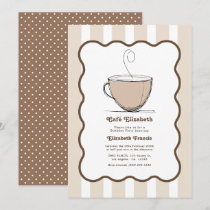 Invitación Fiesta de Cumpleaños en el Café