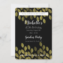 Invitación Fiesta de cumpleaños en el jardín acuarela Gran In