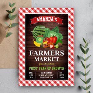 Invitación Fiesta de Cumpleaños en el Mercado de Agricultores