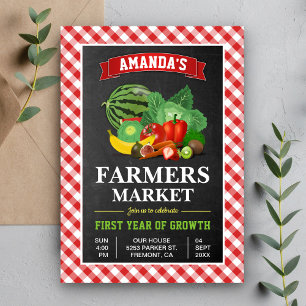 Invitación Fiesta de Cumpleaños en el Mercado de Agricultores