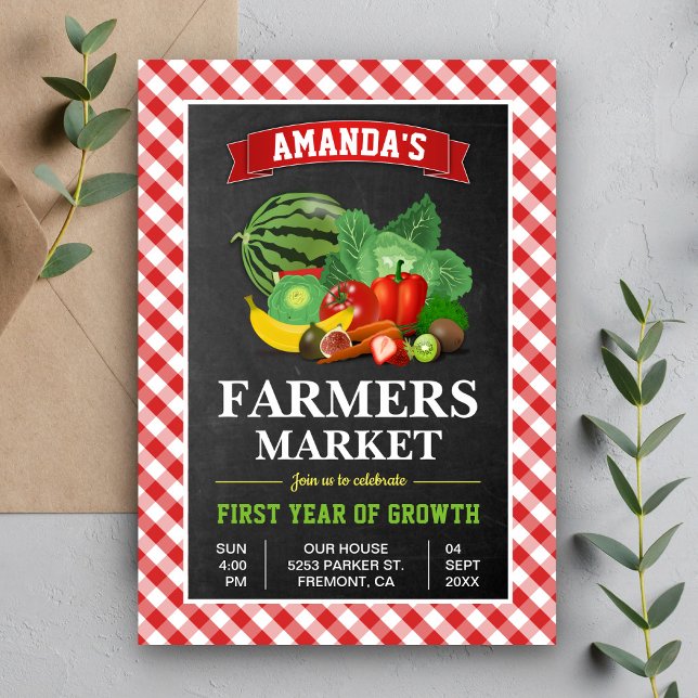 Invitación Fiesta de Cumpleaños en el Mercado de Agricultores (Subido por el creador)