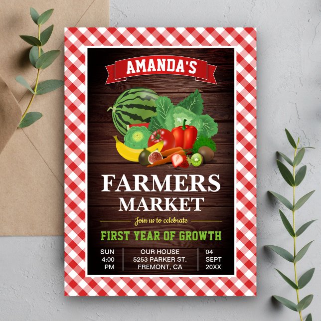Invitación Fiesta de Cumpleaños en el Mercado de Agricultores (Subido por el creador)