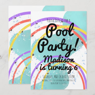 Invitación Fiesta de cumpleaños en el parque de chapoteo de l
