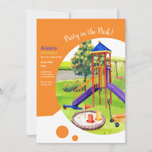 Invitación Fiesta de cumpleaños en el parque infantil