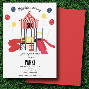 Invitación Fiesta de cumpleaños en el parque infantil