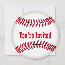 Invitación Fiesta de cumpleaños en forma de béisbol