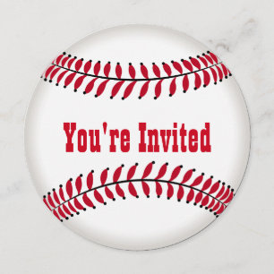 Invitación Fiesta de cumpleaños en forma de béisbol
