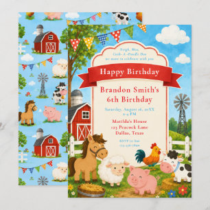Invitación Fiesta de cumpleaños en la granja