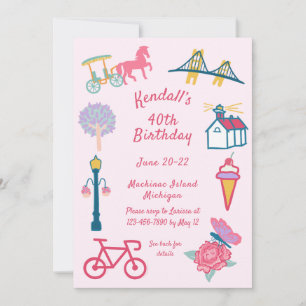 Invitación Fiesta de Cumpleaños en la Isla Mackinac