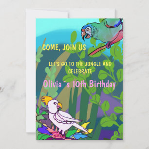 Invitación Fiesta de cumpleaños en la jungla