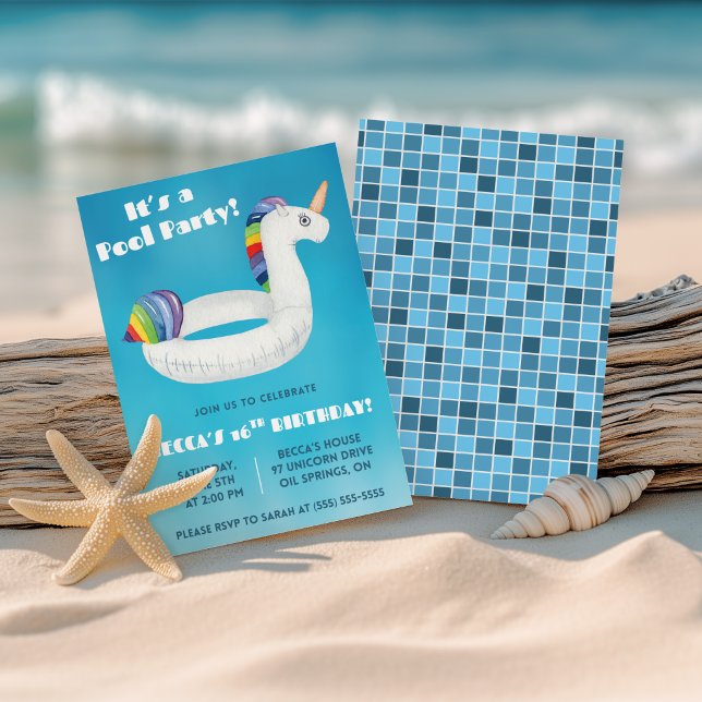 Invitación Fiesta de Cumpleaños en la Piscina (Subido por el creador)