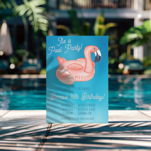 Invitación Fiesta de Cumpleaños en la Piscina
