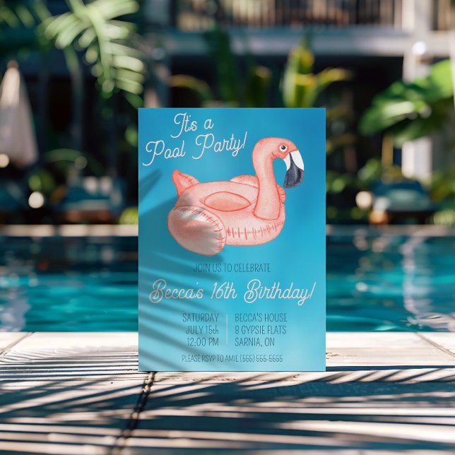 Invitación Fiesta de Cumpleaños en la Piscina (Subido por el creador)