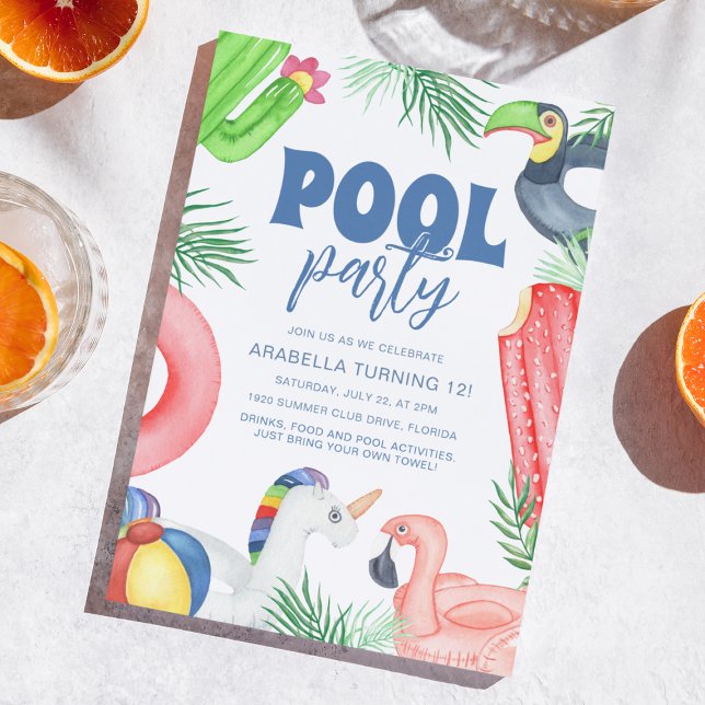 Invitación Fiesta de Cumpleaños en la Piscina (Subido por el creador)