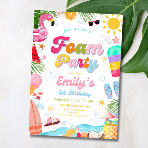 Invitación Fiesta de cumpleaños en la piscina Bash de verano 