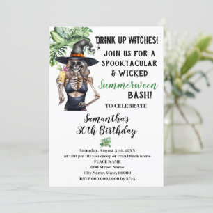 Invitación Fiesta de Cumpleaños en la Piscina de Brujas Bebie