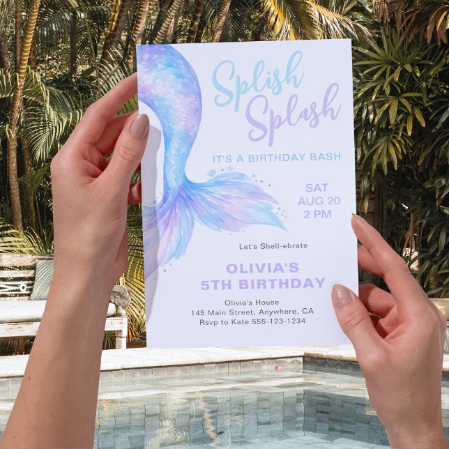 Invitación Fiesta de Cumpleaños en la Piscina de Verano de Si (Subido por el creador)
