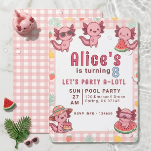 Invitación Fiesta de Cumpleaños en la Piscina del Ajolote Ros