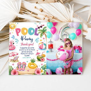Invitación Fiesta de cumpleaños en la piscina Tropical Splish
