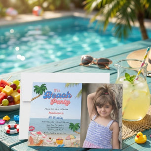 Invitación Fiesta de cumpleaños en la playa, cumpleaños de ve