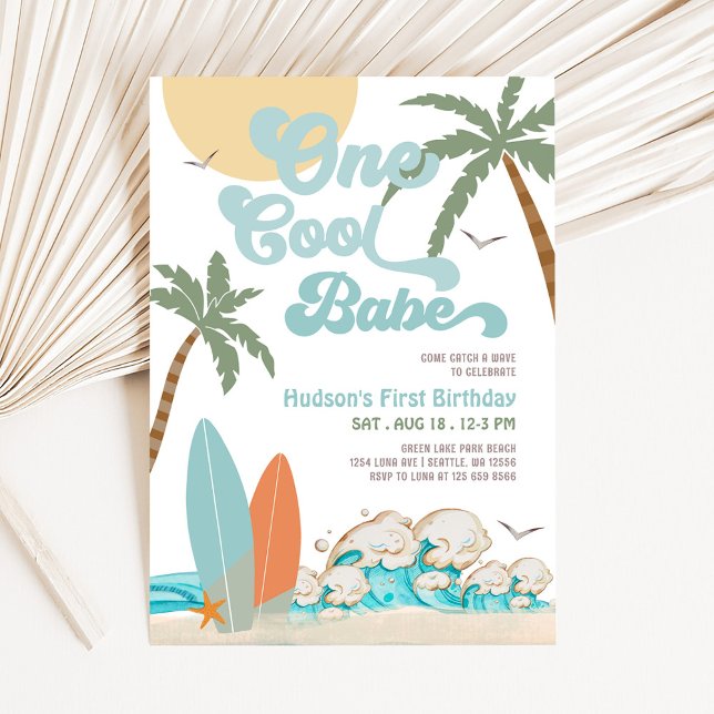 Invitación Fiesta de Cumpleaños en la Playa del Chico Surfist (Subido por el creador)