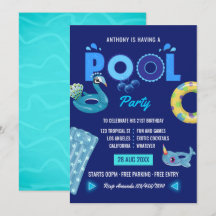 Fiesta de Cumpleaños en Piscina de Verano Azul Rea