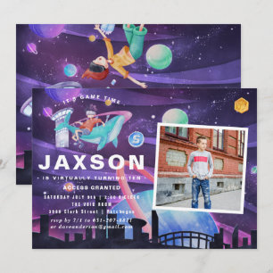 Invitación Fiesta de Cumpleaños en Realidad Virtual Foto