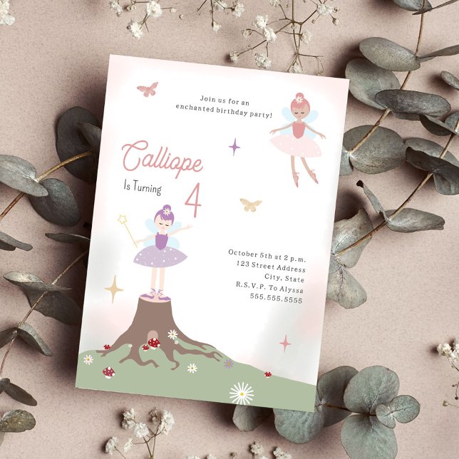 Invitación Fiesta de cumpleaños encantada de Fairies Woodland (Subido por el creador)