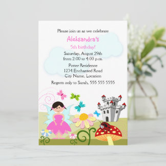 Invitación Fiesta de Cumpleaños Encantada de Hadas