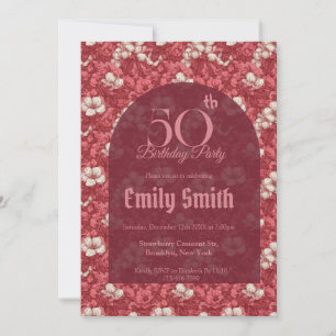 Invitación Fiesta de cumpleaños encantadora con gardenias