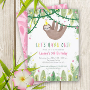 Invitación Fiesta de cumpleaños eslovaca en rosa y amarillo