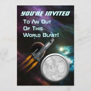 Invitación Fiesta de cumpleaños espacial