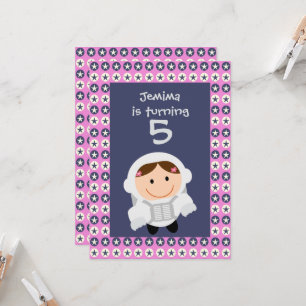 Invitación Fiesta de cumpleaños espacial de las estrellas ros