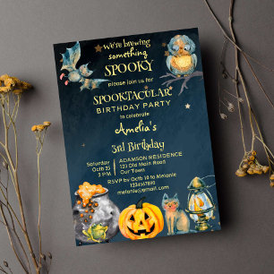 Invitación Fiesta de cumpleaños espeluznante de Halloween
