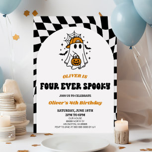 Invitación Fiesta de cumpleaños espeluznante de Halloween par
