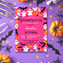 Invitación Fiesta de cumpleaños espeluznante de Halloween ros