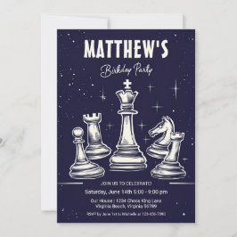 Invitación Fiesta de cumpleaños estelar moderno con temática