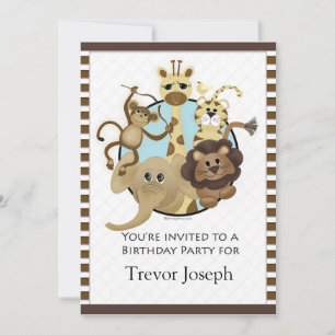 Invitación Fiesta de cumpleaños estilo Safari