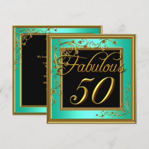 Invitación Fiesta de cumpleaños fabulosa de 50 años de mujer 