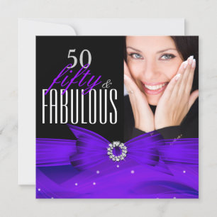Invitación Fiesta de Cumpleaños Fabulosa de los 50 Diamantes 