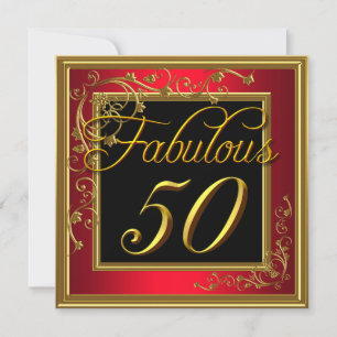 Invitación Fiesta de cumpleaños fabuloso de 50 años de mujer 