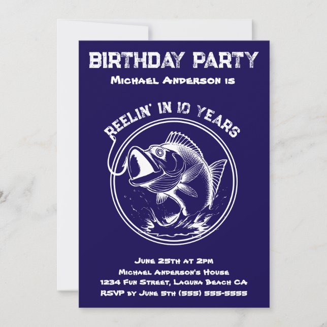 Invitación Fiesta de Cumpleaños-Fish (Anverso)